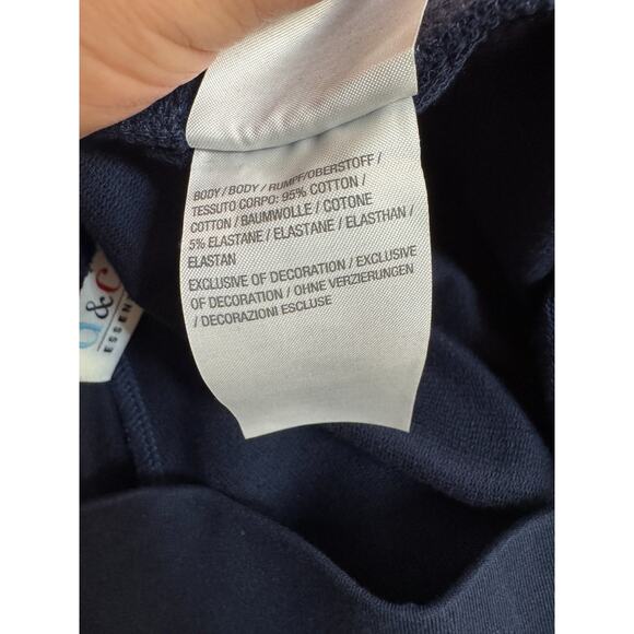 Denim & Co. Petite Easywear French Terry Pant Navy Medium PETITE NWOT Stretch - Picture 7 of 10